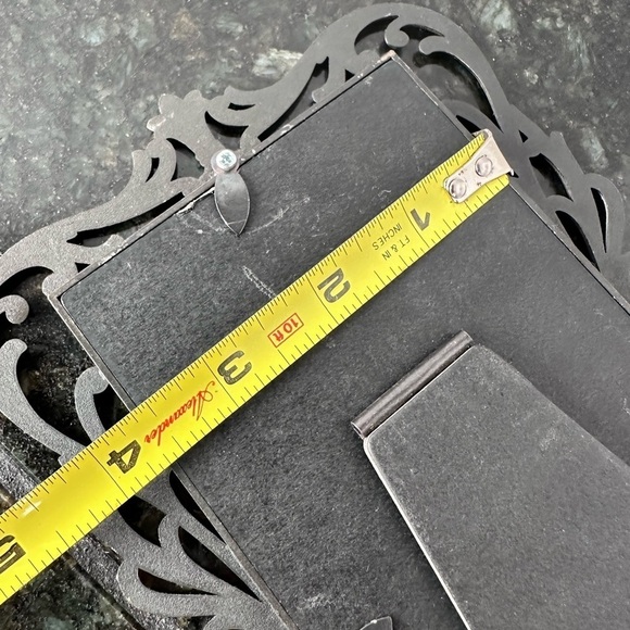 Ornate Bronze Tone Picture Frame Tabletop Filigree Ornate Metal - Picture 8 of 12